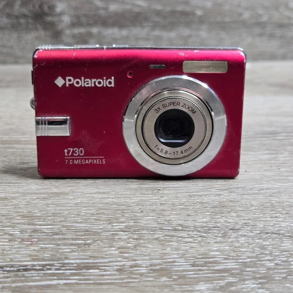 Polaroid T730 7MP Digital Camera 3x Optical Zoom Compact Silver Point & Shoot